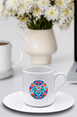 2'li Fincan & Cam Cezve & Türk Kahvesi & Nazar Boncuklu Süs & Çam Ağacı & Baston Şeker Hediye Seti