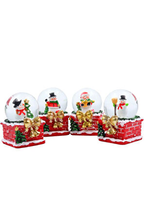 Happy New Year Taç & Yılbaşı Çorabı & Kar Küresi & Mini Yılbaşı Ayıcık Yeni Yıl Hediye Seti