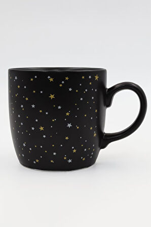 Yıldızlı Kupa Siyah French Press Colombian Taze Filtre Kahve Vela Çikolata Hediye Seti