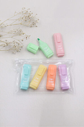 Yeşil Çiçekli Defter & Dikişli Mini Not Defteri & Fosforlu Kalem & Sarı Renk Touch Pen Hediye Seti