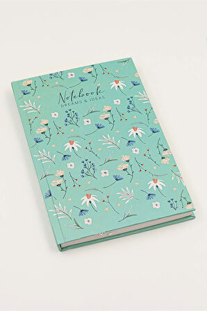 Çiçekli Defter & Peluş Kılıflı Cam Matara & Dikişli Mini Not Defteri & Dondurma Fosforlu Kalem