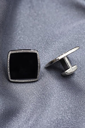 Kol Düğmesi & Kaplangözü Bileklik & Gümüş Detaylı Roller Kalem Hediye Seti