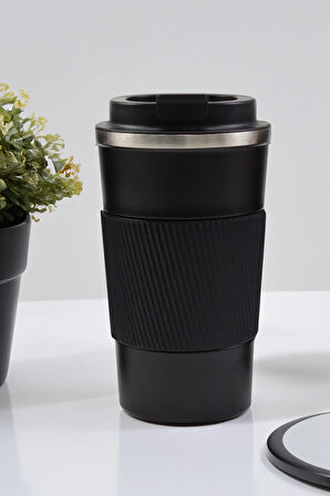 500ml Silikon Detaylı Çelik Termos