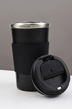 500ml Silikon Detaylı Çelik Termos