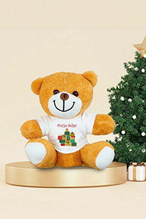 Yılbaşı Tasarımlı Peluş Ayıcık & Atlı Karınca Müzik Kutusu Yeni Yıl Hediye Seti