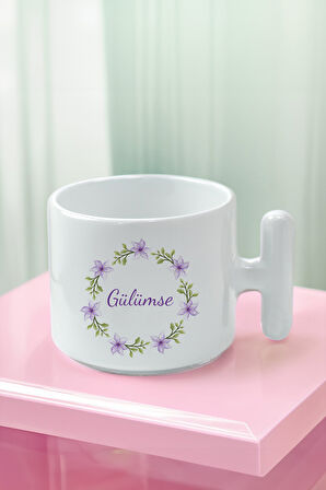 Tasarım 500 ML Dereceli Termos & Baskılı T Kupa & Beyaz Tükenmez Kalem & Mor Defter Hediye Seti