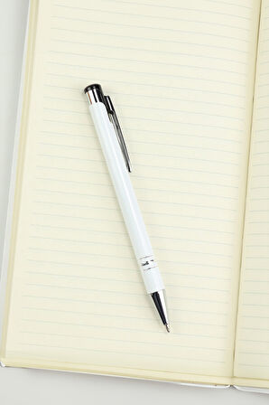 Tasarım 500 ML Dereceli Termos & Baskılı T Kupa & Beyaz Tükenmez Kalem & Mor Defter Hediye Seti