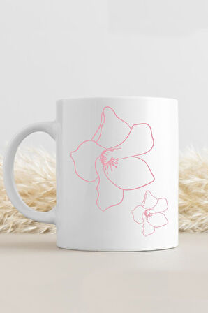 Baskılı Kupa & İnstagram Çerçeve & Pembe Tasarım Fular Hediye Seti