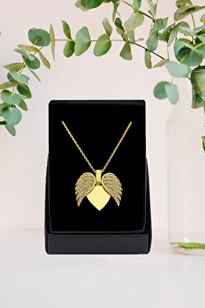 500 Ml Çelik Termos & Siyah Kadın Çanta & Melek Kanatlı Kolye & T Kupa Öğretmenler Günü Hediye Seti