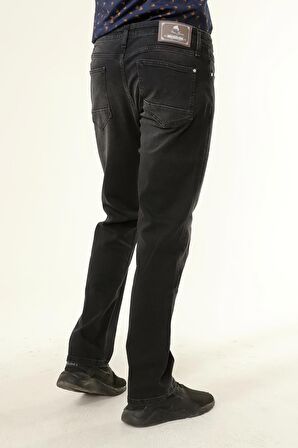 ERKEK DAR PAÇA TAŞLANMIŞ  SİYAH KOT PANTOLON
