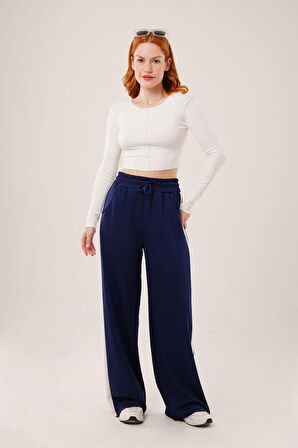 Yonca Moda Evi Ters Dikişli Basic Beyaz Body Bluz