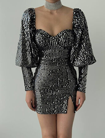 Yonca Moda Evi Nico Pul Payet Elbise