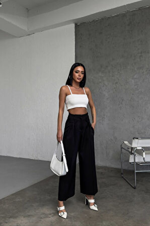 Yonca Moda Evi Bel Düğme Detayli Pantolon