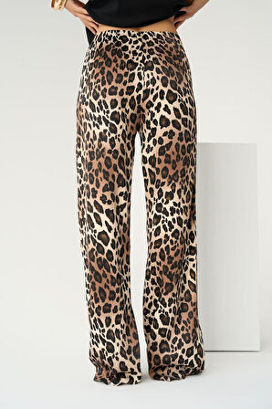 Yonca Moda Evi Lastikli Pantolon - Leopar
