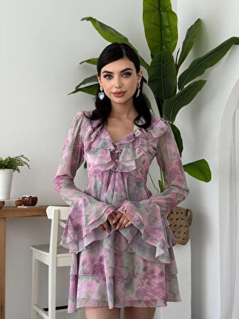 Yonca Moda Evi Elose Fırfırlı Elbise