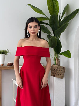 Yonca Moda Evi Stars Straplez Elbise