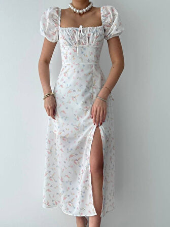 Yonca Moda Evi Zeze Balon Kol Elbise