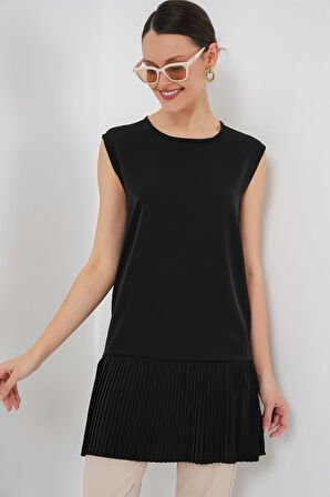 Yonca Moda Evi Piliseli Kolsuz İçlik 2493 - Siyah
