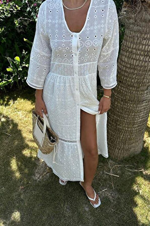 Yonca Moda Evi Jessyca Dantelli Brode Elbise 2515-13