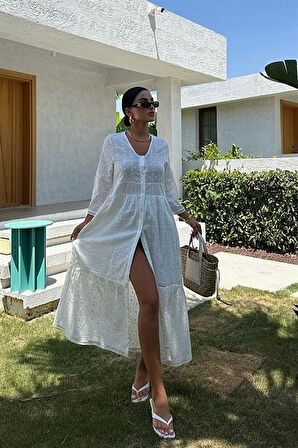 Yonca Moda Evi Jessyca Dantelli Brode Elbise 2515-13