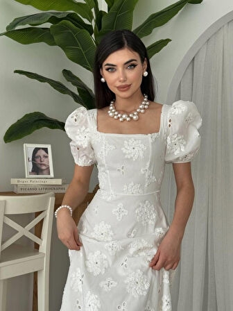 Yonca Moda Evi Graf Balon Kol Elbise