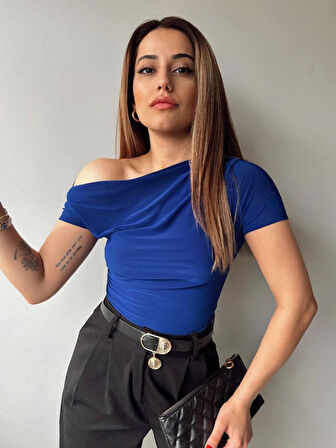 Yonca Moda Evi Kadın Sandy Kumaş Düşük Omuz Bluz
