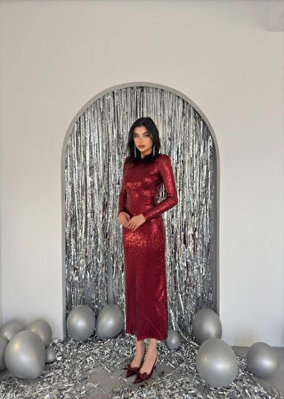 Yonca Moda Evi Luke Pul Payet Elbise