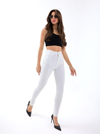 Yonca Moda Evi 6489 PANTOLON-BEYAZ