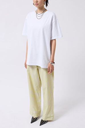 Yonca Moda Evi Turkish Sırt Baskılı Oversize T-Shirt