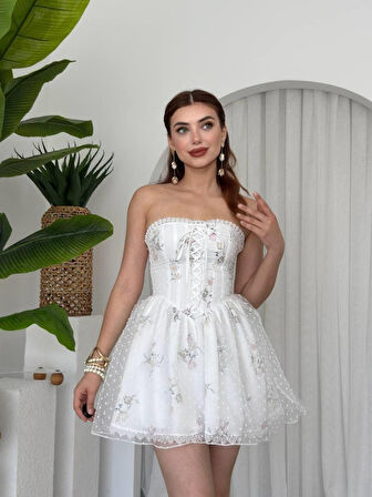 Yonca Moda Evi NEO STRAPLEZ ELBİSE