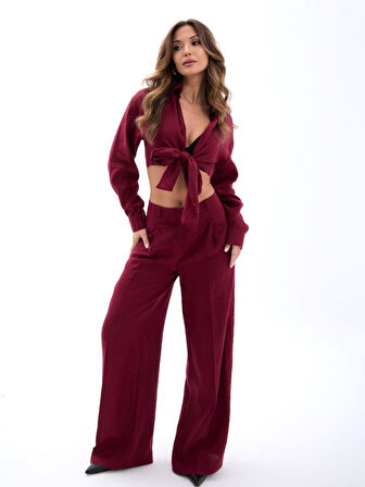 Yonca Moda Evi 6759 CROP-BORDO