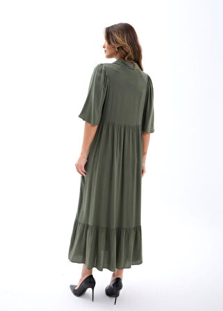 Yonca Moda Evi 5557 ELBİSE-HAKİ