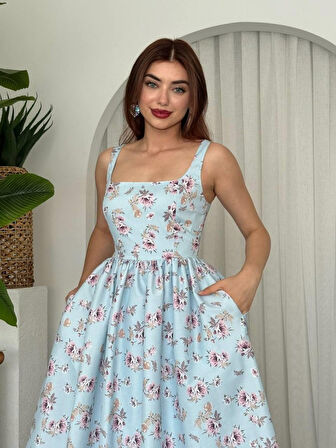 Yonca Moda Evi Yoa Cep Detaylı Elbise