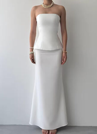 Yonca Moda Evi Spas Straplez Elbise