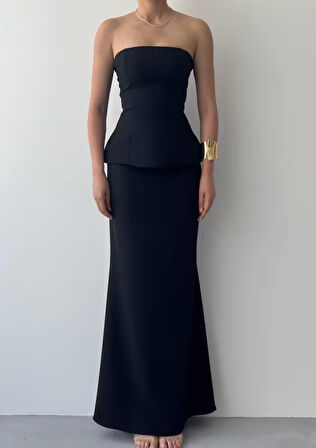 Yonca Moda Evi Spas Straplez Elbise