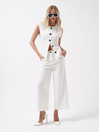 Yonca Moda Evi Bol Paça Midi Boy Pantolon