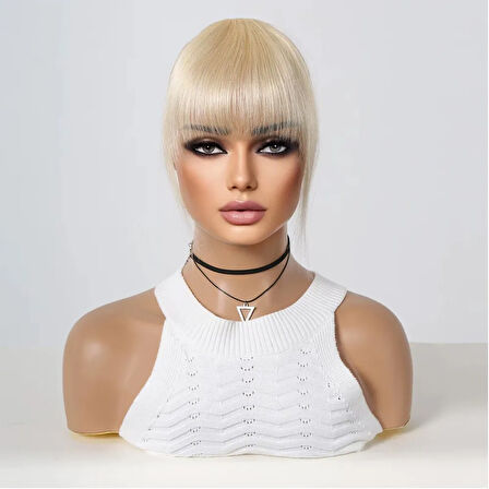 Yonca Moda Evi Yoğun Gerçek Saç Perçem / Beyaz Platin - 582529-1453