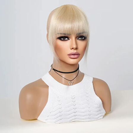 Yonca Moda Evi Yoğun Gerçek Saç Perçem / Beyaz Platin - 582529-1453