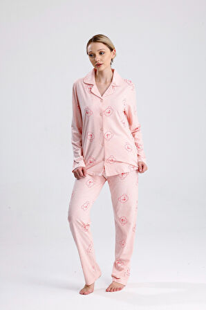 AYICIK DESEN PAMUK KADIN PİJAMA TAKIM