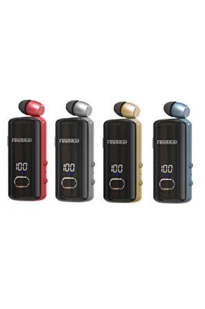 F580 Dijital Göstergeli Makaralı Titreşimli Bluetooth Kulaklık Kırmızı