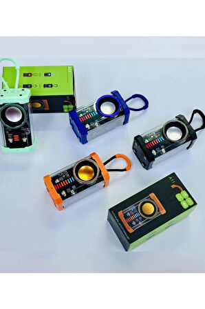 Şeffaf Mecha Müzik Tws Stereo Rgb Ritim İşıklı Hoparlör Kablosuz Bluetooth 5.0 Taşınabilir Hoparlör A11