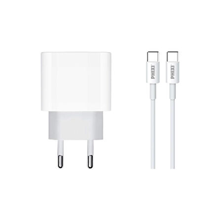 Force Qch281t Pd Destekli 15w Type-c To Type-c Usb Kablolu Şarj Cihazı