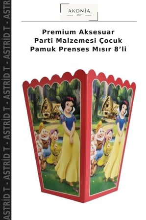 Premium Aksesuar Parti Malzemesi Çocuk Pamuk Prenses Mısır 8’li