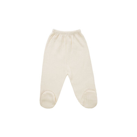 Yeni doğan Petek Dokulu 7'li Battaniyeli Zıbın Takımı %100 Pamuklu Hastane Çıkışı- Krem