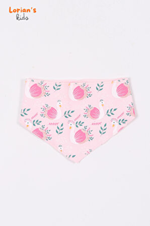 Doğal Pamuklu Yeni Doğan Kuğu Nakışlı Patikli Bebek 5'li Zıbın Takım - Hastane çıkışı - Pembe