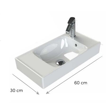 Sharp Etajerli Lavabo 60*30 Cm