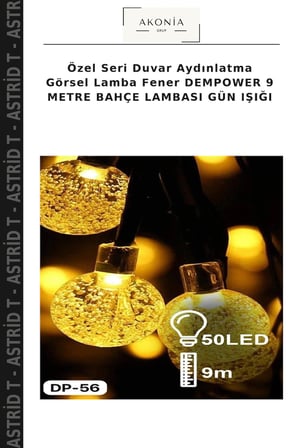Özel Seri Duvar Aydınlatma Görsel Lamba Fener DEMPOWER 9 METRE BAHÇE LAMBASI GÜN IŞIĞI