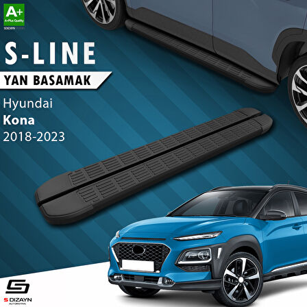S-Dizayn Hyundai Kona S-Line Siyah Yan Basamak 173 Cm 2018-2023 A+ Kalite