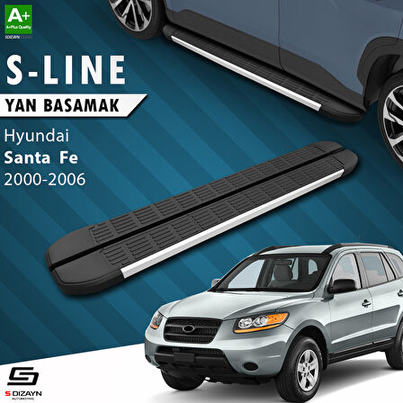 S-Dizayn Hyundai Santa Fe S-Line Aluminyum Yan Basamak 163 Cm 2000-2006 A+ Kalite