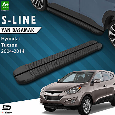 S-Dizayn Hyundai Tucson 2 S-Line Siyah Yan Basamak 173 Cm 2004-2014 A+ Kalite